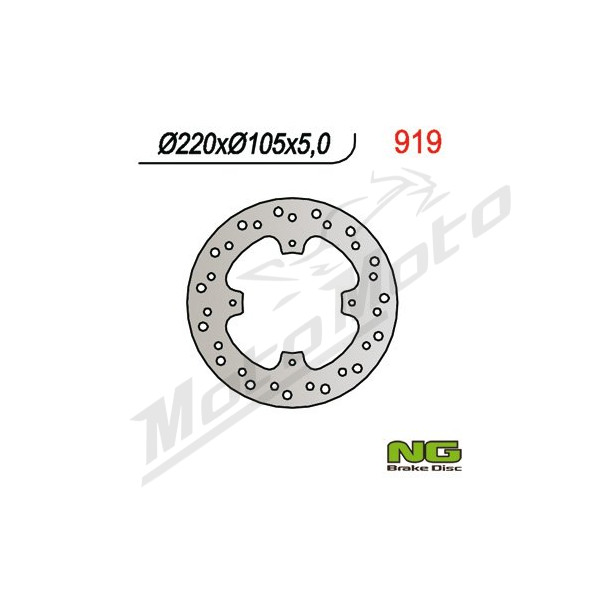 NG Rear Fixed Brake Disc 220x105x5mm Aprilia / Piaggio 125-250cc 01-12