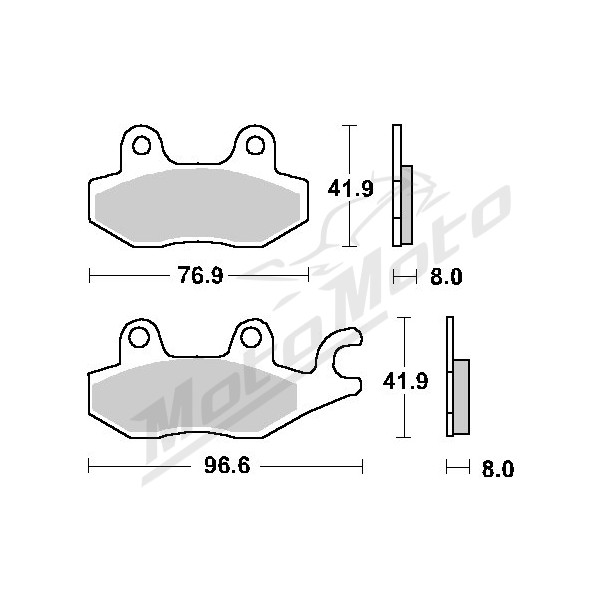 Sbs promotion brake pads kh165/kh215 Kawasaki EX 250-400 08-23