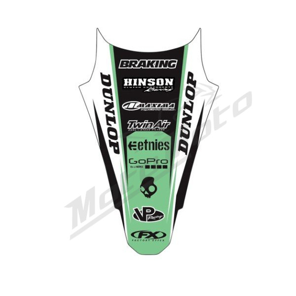 FACTORY EFFEX Galinio sparno grafikos lipdukas Kawasaki KX 250 F 04-05
