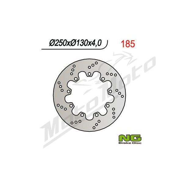 NG BRAKES Priekinis fiksuotas stabdžių diskas 250mm Kawasaki KLR 600cc 84-94
