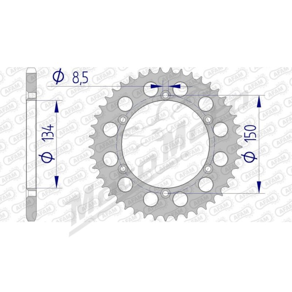 AFAM Aluminium Rear Sprocket 520 42-53 teeth