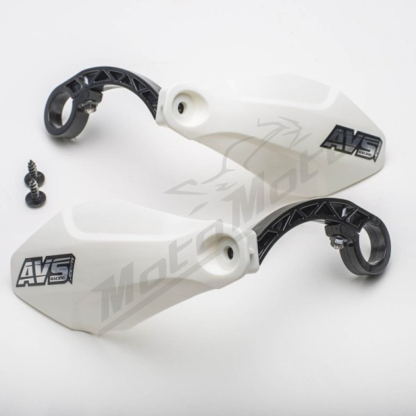 AVS RACING Handguards Kit Plastic White