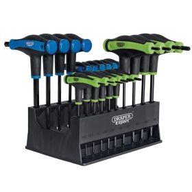 DRAPER Expert TX-STAR® & Hex Soft Grip Metric T-Handle Key Set 20pcs