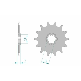 AFAM Steel Standard Front Sprocket 94107 - 415 12-14 teeth APRILIA RS 50 95-98