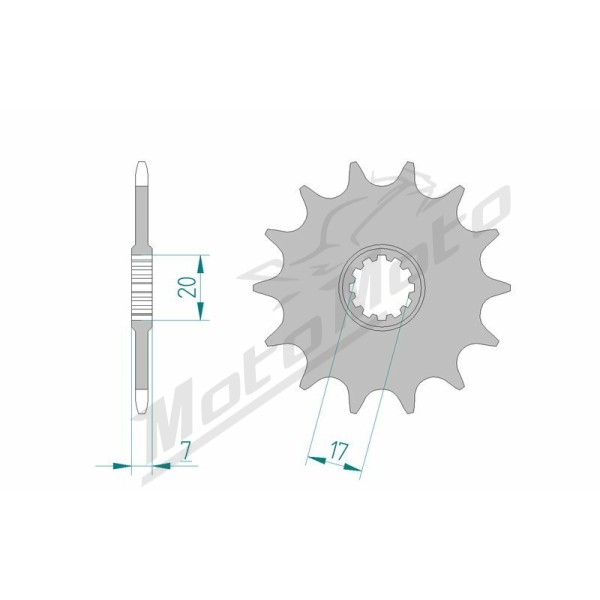 AFAM plieninė standartinė priekinė žvaigždutė 94107 - 415 12-14 dantukų APRILIA RS 50 95-98
