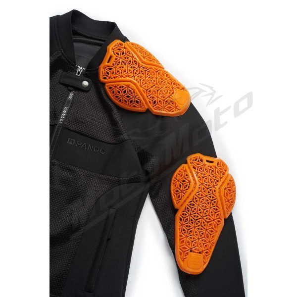 Pando Moto STEALTH BLACK AAA Light-weight armored jacket for women