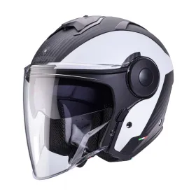 Open Jet Helmet Caberg Soho Milano White/Black Matte