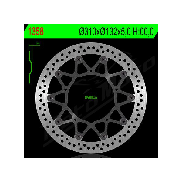 NG BRAKES Front Floating Brake Disc 310mm Yamaha YZF-R1 / R1M 1000cc 12-15