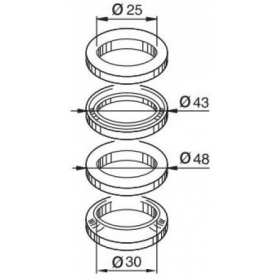 Fork bearing set BUZZETTI YAMAHA SLIDER / YAMAHA AEROX (until 2012y)