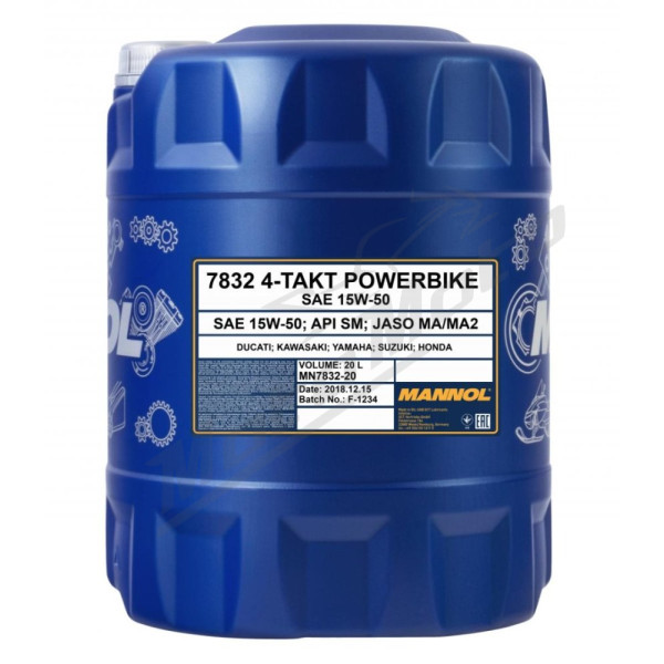 Mannol engine oil 4t motorcycle 15w50 20l