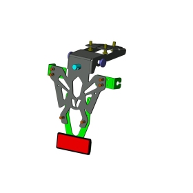 V PARTS Numerio ženklo laikiklis juodas Honda CB650F 14-18