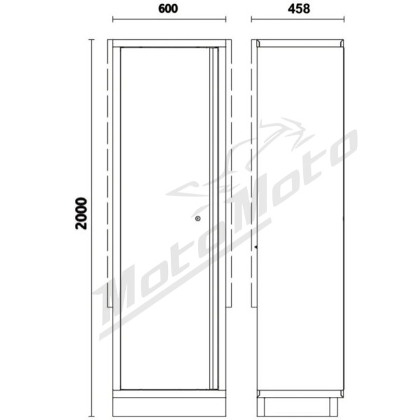 BETA C45PRO 2.0 Vienų durų metalinė spinta 60x200x45.8cm