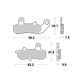 Sbs stabdžių trinkelės 635LS Sintered SUZUKI