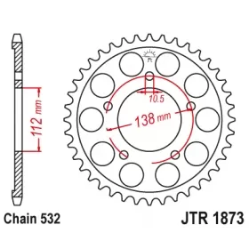 Rear sprocket JTR1873 48T