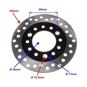Front brake disc SCOOTER UNIVERSAL Ø 160x58