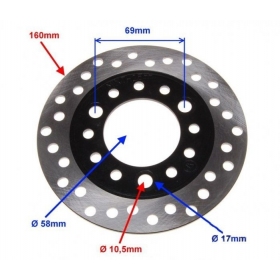 Stabdžių diskas priekinis MOTOROLERIO UNIVERSALUS Ø 160x58