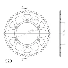 Supersprox Rear Sprocket 520 50T Yamaha WRF / YZ / YZF 250-450cc 99-23