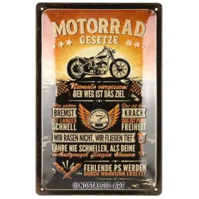 TIN SIGN MOTORRAD GESETZE 20x30 