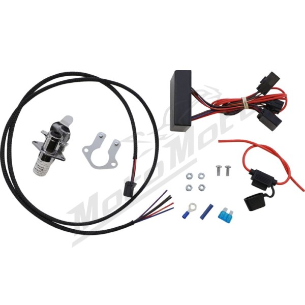 KHROME WERKS Priekabos 5 laidų jungčių rinkinys su izoliatoriumi Harley Davidson FLHR / FLHRC / FLHRS / FLHT / FLHTC / FLHTCUI / FLHX / FLTR / FLTRI / FLTRX 1340-1690 97-13