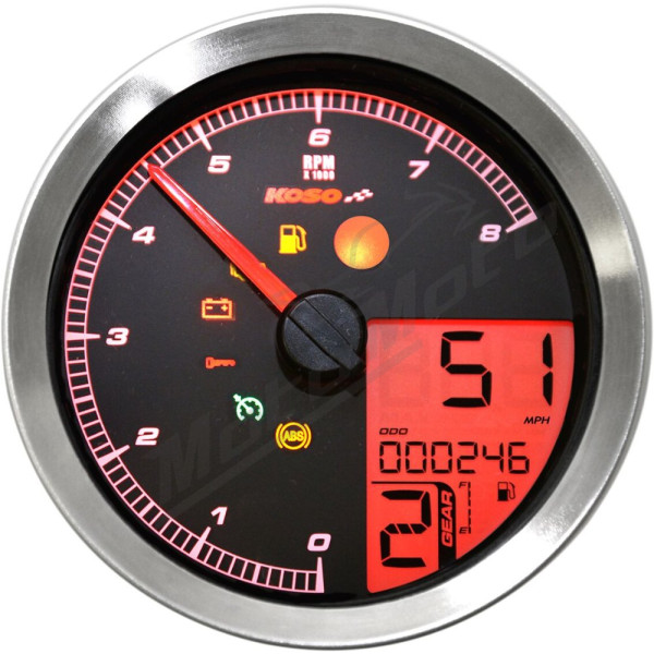 KOSO NORTH AMERICA HD-04 Speedometer Harley Davidson FXD / FXDC / FXDCI / FXDI35 / FXDWG 883-1584cc 04-13