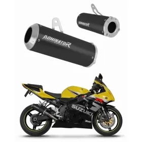 Suzuki GSXR 1000 K1 - K4 2001 - 2004 Exhaust Silencer Muffler GP BLACK + dB killer