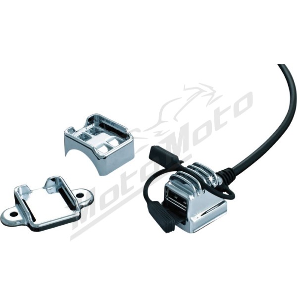 KURYAKYN USB Power Source Chromed 12V