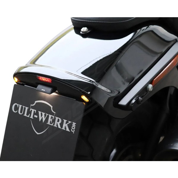 CULT WERK License Plate Bracket Harley Davidson FXFB / FXFBS 1750-1868cc 2018-2023