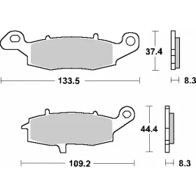 Sbs brake pads kh231 track and sport sinter Kawasaki / Suzuki 400-1700 95-23