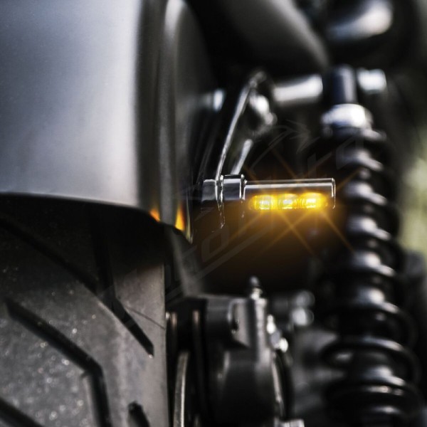HEINZ BIKES Winglets Rear Led Turn Signals Harley Davidson FLD / FLHR / FLHT / FLHX / FLTRI / XL / XR 500/1977 93-24 