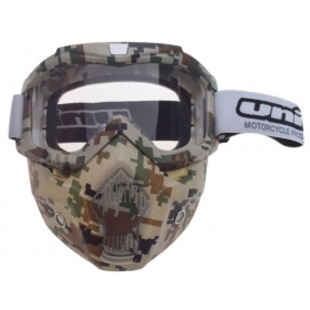 Off Road Goggles with mask camo UNIT M02 (clear lens)