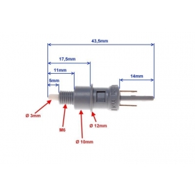 Brake light switch MAXTUNED YAMAHA / PEUGEOT / DERBI UNIVERSAL 6mm