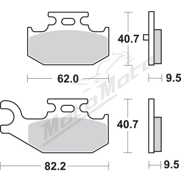 SBS SI Offroad 816SI Sintered Brake Pads Yamaha YFM / YXR 450-700cc 05-12