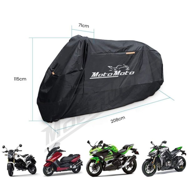 Moto Moto motorcycle cover black M 208×71×115