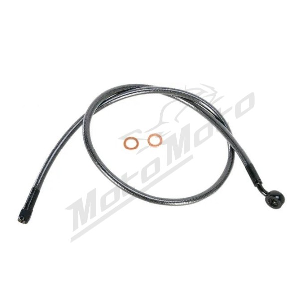 MAGNUM SHIELDING Designer Series Ø7/16" Front Upper Brake Line Black ABS 91.5cm 35° Harley Davidson FLD / FLS / FLSTN / FXDB / FXS 1584/1800 11-14