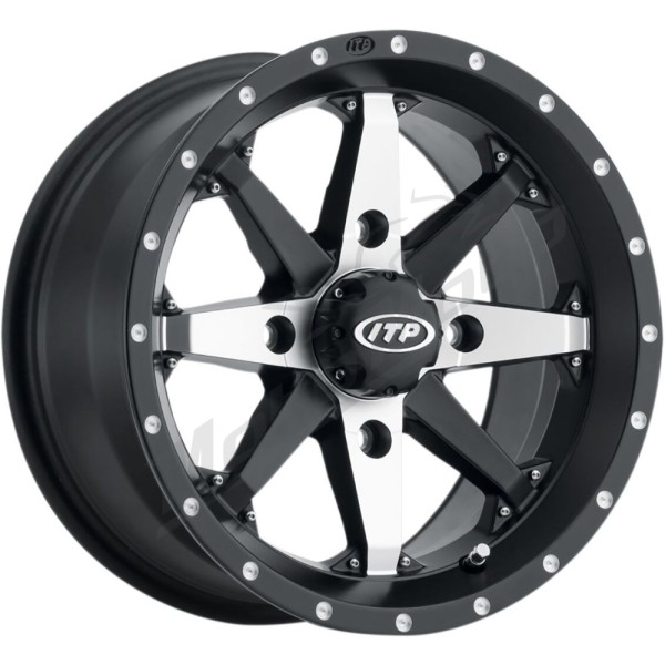ITP Cyclone Wheel 15x7 4/110 5+2 Black Matte