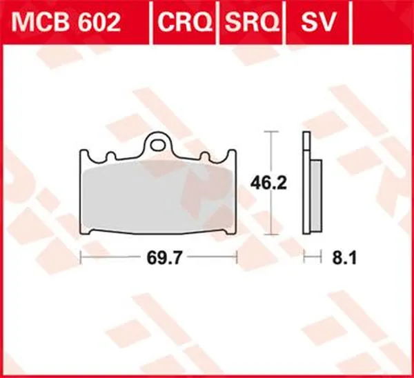 TRW CRQ Series Carbon Race Brake Pads Husaberg / Kawasaki / Suzuki 250-1250cc 88-16