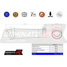 Duslintuvo bakelis Dominator GP2 APRILIA RS 125 1999-2005