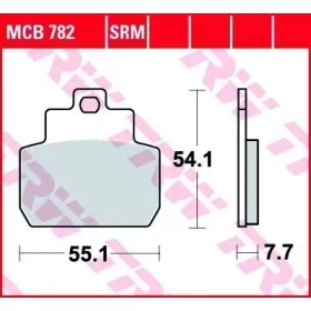  BRAKE PADS TRW MCB782 STANDARD