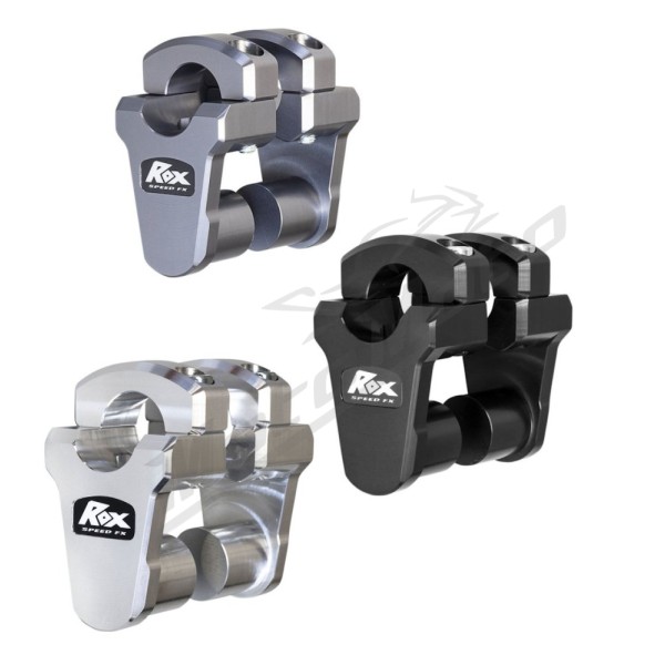 ROX SPEED FX Pivoting Handlebar Risers 28,6mm Rise: 50,8mm BMW / Can Am / Ducati / Honda / Kawasaki / KTM / Moto Guzzi / Triumph / Yamaha 250-1700 77-24