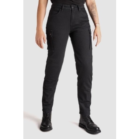 PANDO MOTO MILA CARGO BLACK Motorcycle Jeans for Women with Chino Style Cordura®