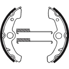 TECNIUM ATV Organic Brake shoes BA178 Yamaha YFM 350 Big Bear 89-95