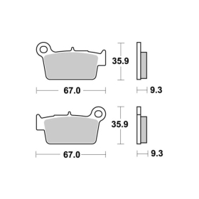 Sbs Brakepads 790SI Sintered Offroad APRILIA / BETA / FANTIC / GAS GAS / KAWASAKI / SHERCO / TM / YAMAHA