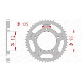 AFAM plieninė standartinė galinė žvaigždė 530 48 dantukų YAMAHA YZF-R6 600 99-02