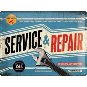 Metal tin sign SERVICE & REPAIR 30x40