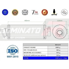 Exhaust kit DOMINATOR ROUND YAMAHA TTR 600 1999-2003