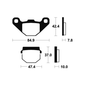 TECNIUM Scooter Organic Brake pads ME48 Peugeot / Sherco / Rieju / Fantic / Aprilia 50 94-25
