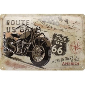 Metal tin sign ROUTE 66 20x30