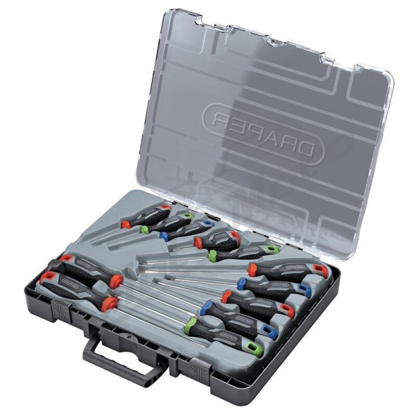 DRAPER Soft Grip Screwdriver Set - 12 Piece