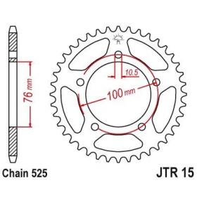 Rear sprocket JTR15 BENELLI TRK 502 / LEONCINO 500 2017-2020