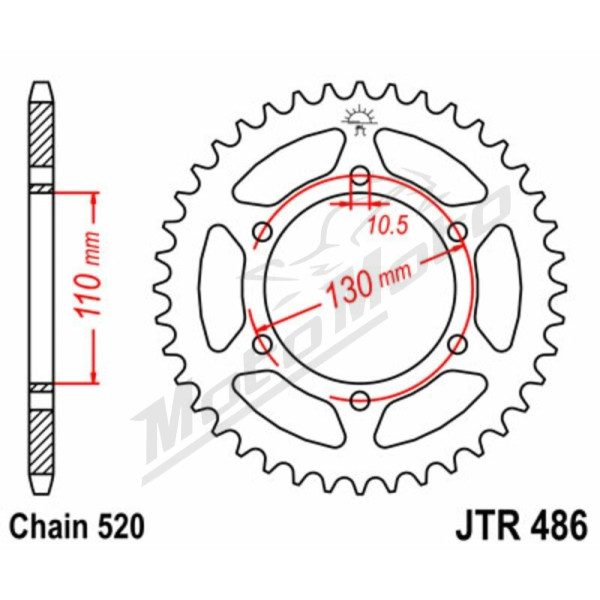 JT Grandinės komplektas sustiprintas 520X1R3 17/42 Kawasaki ER-5 500 97-05